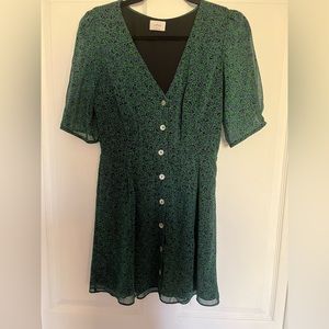 Wilfred Dress - Black & Green - Size 4